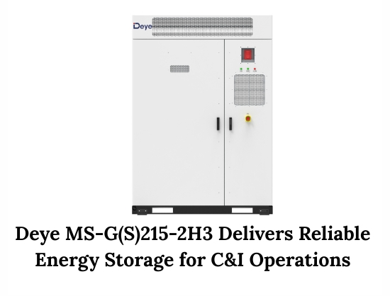 One of the standout features of the MS-GS215-2H3 is its integrated architecture. The system combines the EMS, PCS, and BMS into one compact unit, reducing installation complexity and improving operational coordination.