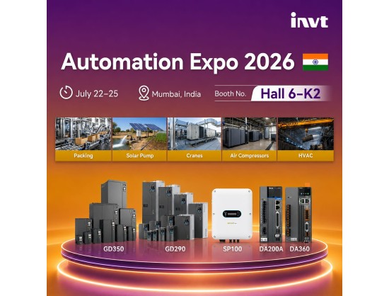 INVT Electric India to Showcase Industrial Automation and Energy-Efficient Drive Solutions at Automation Expo 2026