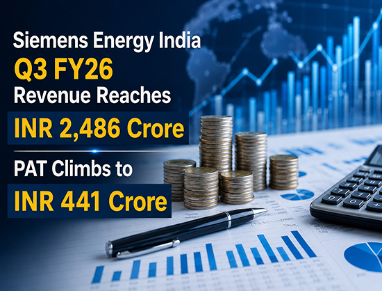 Siemens Energy Q3 FY26 Revenue Rises 39.3 Percent to INR 2,486 Crore, PAT Jumps 67.8 Percent