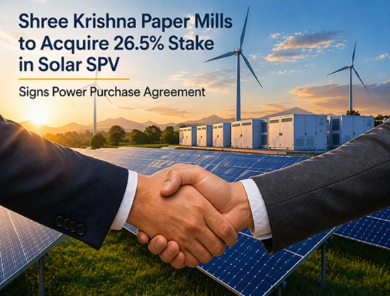 Shree Krishna Paper Mills to Acquire 26.5 Percent Stake in Solar Project Firm, Signs Power Purchase Pact