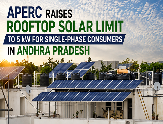 APERC Allows Up to 5 kW Rooftop Solar for Single-Phase Consumers in Andhra Pradesh