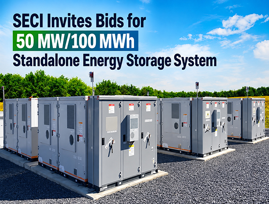 SECI Floats Tender for 50 MW/100 MWh Standalone Energy Storage System