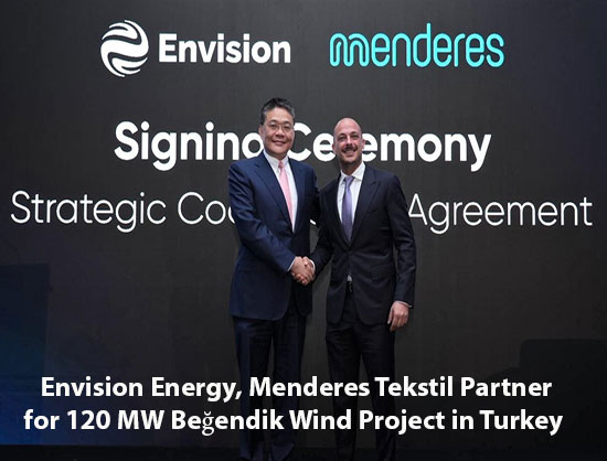 Envision Energy Partners with Menderes Tekstil for 120 MW Wind Project in Turkey
