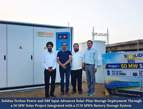 Solidus Techno Power Delivers 27.31 MWh BESS for 50 MW Solar Project