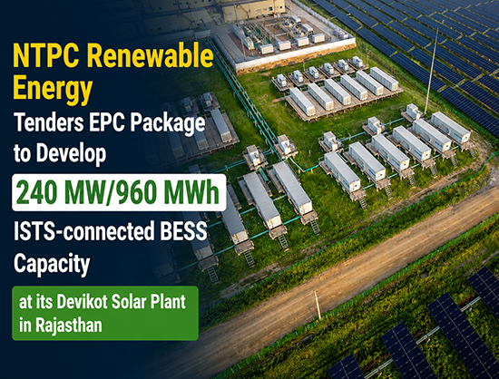 NTPC REL Floats EPC Tender to Develop 960 MWh BESS at Devikot Solar Plant in Rajasthan