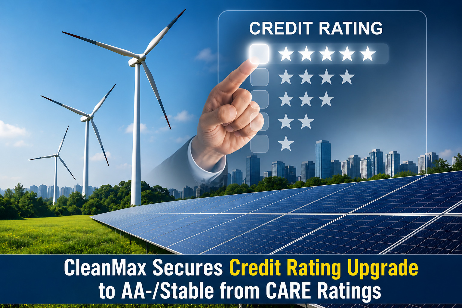 CleanMax Upgraded to AA-/Stable by CARE Ratings After Strong FY26 Growth