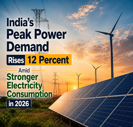 India&rsquo;s Peak Power Demand Climbs 12 Percent in April-June 2026
