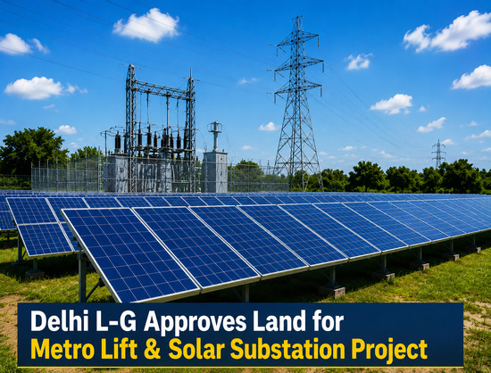 Delhi L-G Approves DDA Land Transfer for Metro Lift, Solar Substation Project