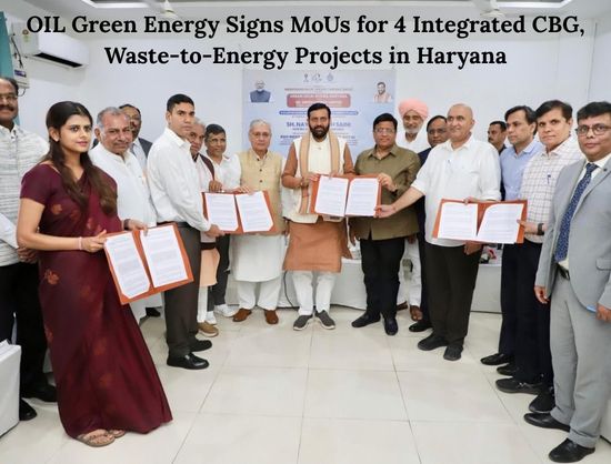 OIL Green Energy Signs MoUs with Haryana Govt for 4 Integrated Waste-to-Clean-Energy Projects