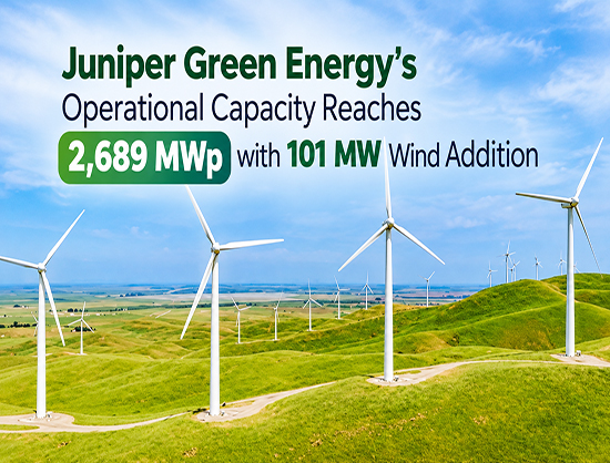 Juniper Green Energy Commissions 101 MW Wind Capacity Across Three States