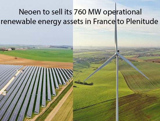 Neoen Divests 760 MW of Operational Portfolio in France to Plenitude