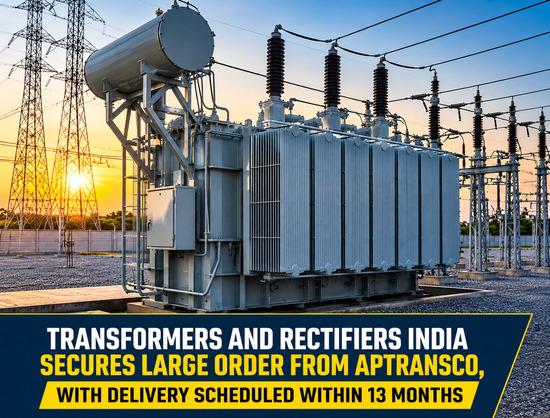 Transformers and Rectifiers India Receives Large Order from APTRANSCO