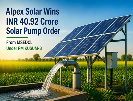 Alpex Solar Secures INR 40.92 Crore Solar Pump Order from MSEDCL