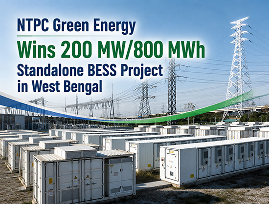 NTPC Green Energy Secures 200 MW/800 MWh in WBSEDCL&rsquo;s 2 GWh BESS Auction