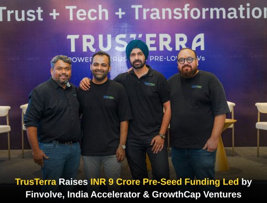 Finvolve and India Accelerator Lead INR 9 Crore Pre-Seed in TrusTerra, Backed by GrowthCap Ventures