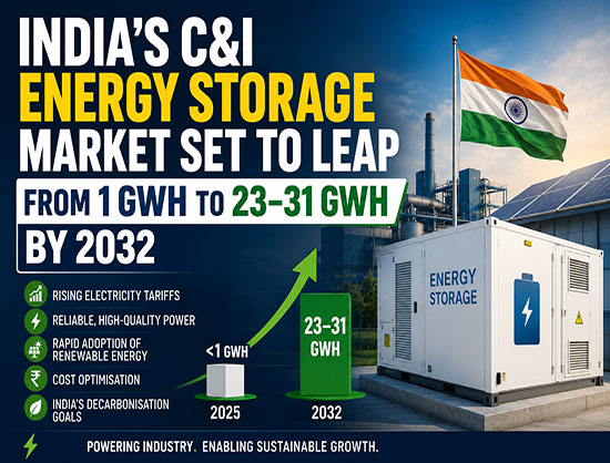 India’s Cand;I Energy Storage Market to Reach 23-31 GWh by 2032: IESA Report