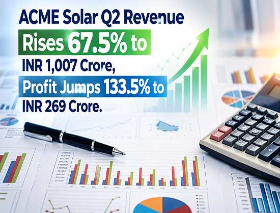 ACME Solar Q2 Revenue Rises 67.5 Percent to INR 1,007 Crore