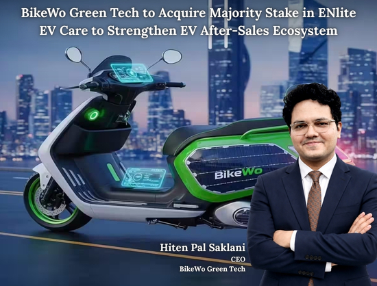BikeWo Green Tech Signs MoU to Acquire Majority Stake in ENlite EV Care