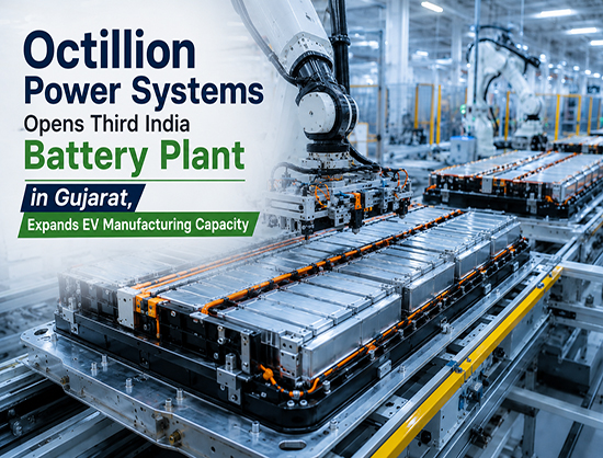 Octillion Power Systems Opens Third India Battery Plant in Gujarat, Expands EV Manufacturing Capacity