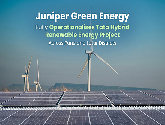 Juniper Green Energy Completes 75 MW Tata Hybrid Project in Maharashtra
