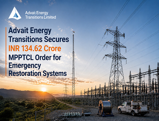 Advait Energy Transitions Secures INR 134.62 Crore MPPTCL Order for Emergency Restoration Systems