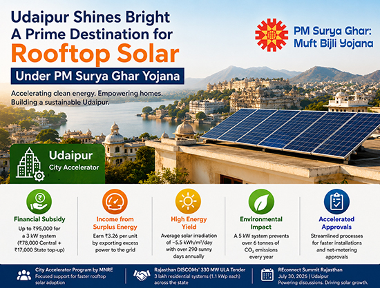 Why Udaipur Is Emerging as Rajasthan's Next Rooftop Solar Growth Hub Under PM Surya Ghar