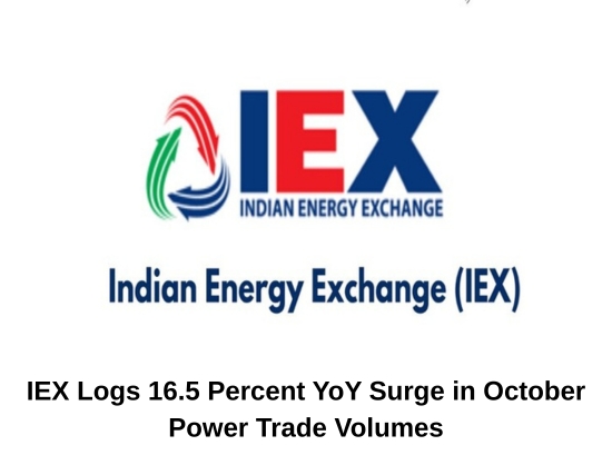 IEX Reports Over 16 Percent YoY Growth in Power Trade Volume in October 2025