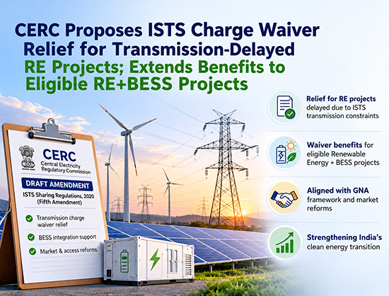 CERC Proposes New Transmission Charge Waiver Framework for Renewable Energy and BESS