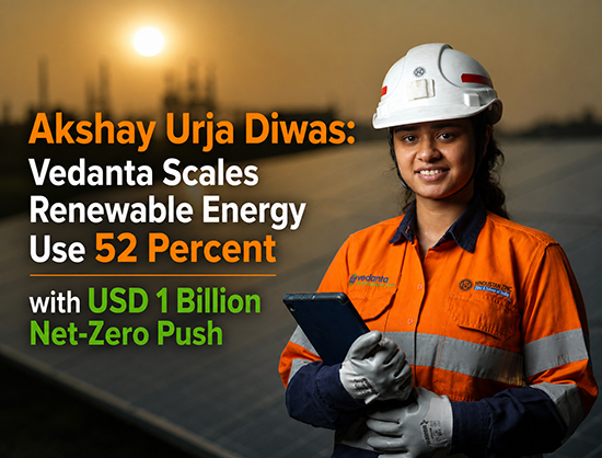 Vedanta Announces Over USD 1 Billion Investment in Net-Zero Transition on Akshay Urja Diwas