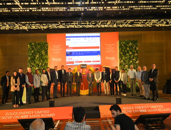 Solex Energy Migrates to NSE Main Board, Rings Bell in Surat