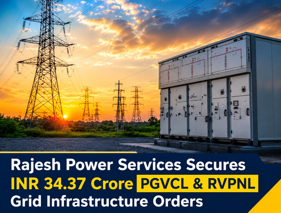 Rajesh Power Services Bags INR 34.37 Crore Orders from PGVCL and RVPNL