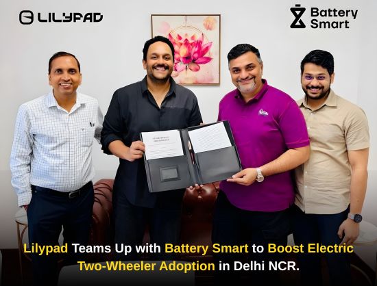 Lilypad partners with Battery Smart to accelerate Electric Two-Wheeler adoption in Delhi NCR
