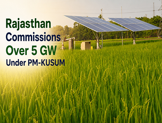 Rajasthan Crosses 5,000 MW of Commissioned PM-KUSUM Capacity