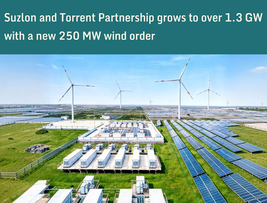 Suzlon Secures 250 MW Wind Order from Torrent Group, Pushing FY27 Intake Past 1.1 GW