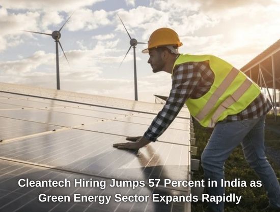 India’s Cleantech Hiring Surges 57 Percent in Two Years, Delhi/NCR Leads Job Openings