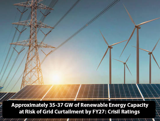 Over 35 GW RE Capacity at Risk of Grid Curtailment in FY27: Crisil Ratings