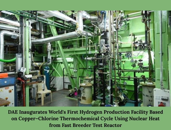 DAE Inaugurates Nuclear Heat-Based Copper&ndash;Chlorine Hydrogen Production Facility at IGCAR