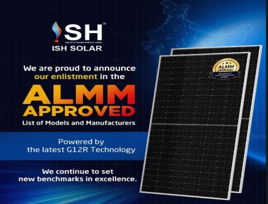 ISH Solar Announces ALMM Enlistment for Solar PV Modules