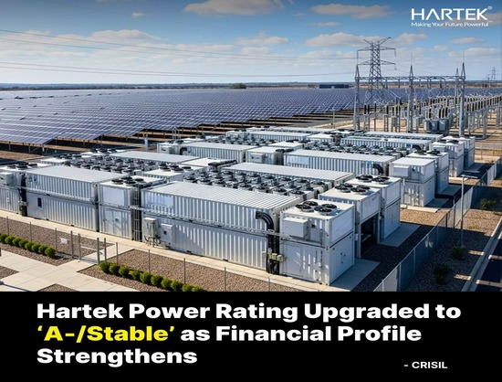 Hartek Power&rsquo;s Credit Rating Upgraded to &lsquo;A-/Stable&rsquo; by Crisil