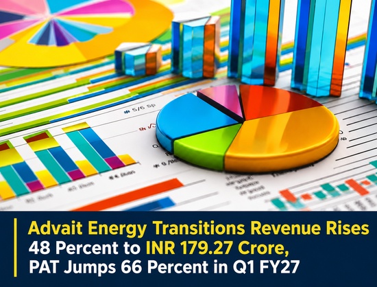 Advait Energy Transitions Revenue Rises 48 Percent to INR 179.27 Crore, PAT Jumps 66 Percent in Q1 FY27