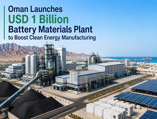 Oman Launches USD 1 Billion Lithium-Ion Battery Materials Plant in Sohar Free Zone