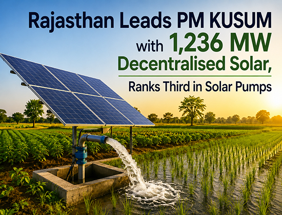 Rajasthan Leads PM KUSUM Decentralised Solar Capacity, Ranks Third in Solar Pumps