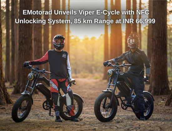 EMotorad Launches Viper Electric Cycle with NFC Unlock at INR 66,999