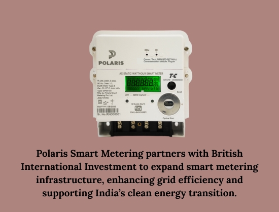 Polaris Smart Metering Secures INR 710 Cr Funding from British International Investment for Smart Meter Rollout