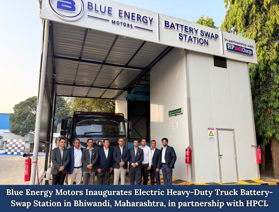 Blue Energy Motors, HPCL Launch Battery-Swap Station for Electric Trucks in Bhiwandi - Asia Pacific