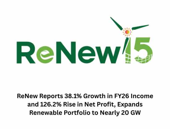ReNew Reports 38 Percent Growth in FY26 Income to INR 15,063 Cr, Net Profit up by 126 Percent