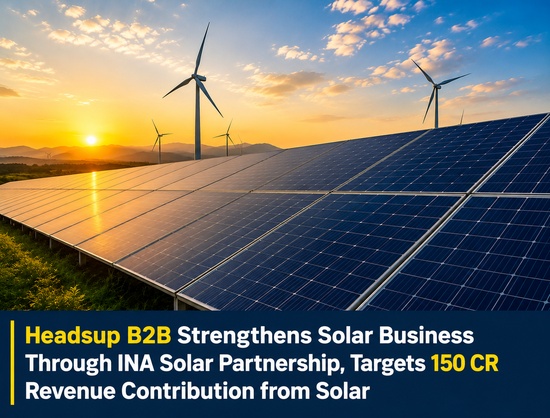 Headsup B2B Partners with INA Solar to Expand Solar Distribution, Targets INR 150 Crore Annual Revenue