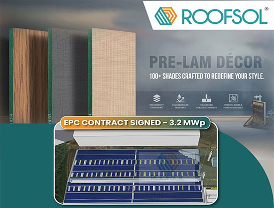 Roofsol Energy Signs EPC Contract with Metro Decorative for 3.2 MWp Rooftop Solar Project
