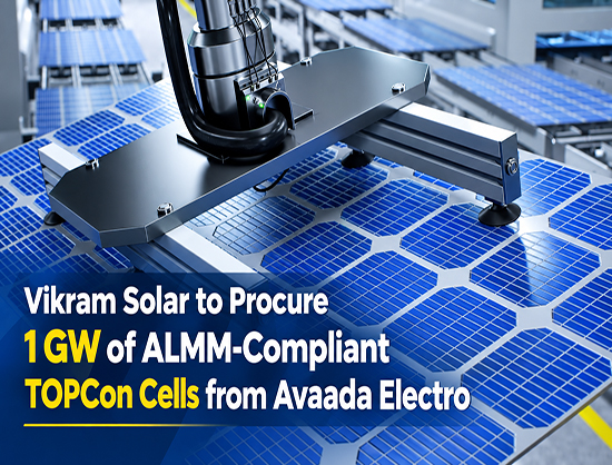 Vikram Solar Signs 1 GW Domestic Cell Supply Pact with Avaada Electro