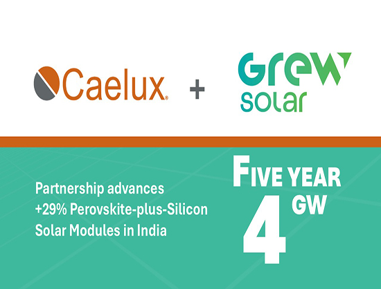 GREW Solar, Caelux Signs 4 GW Hybrid-Tandem Solar Module